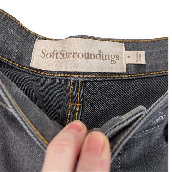 Soft Surroundings Ultimate Denim High-rise Foil Skinny Jeans Size 6 Gray 2DT79 - Picture 3 of 5